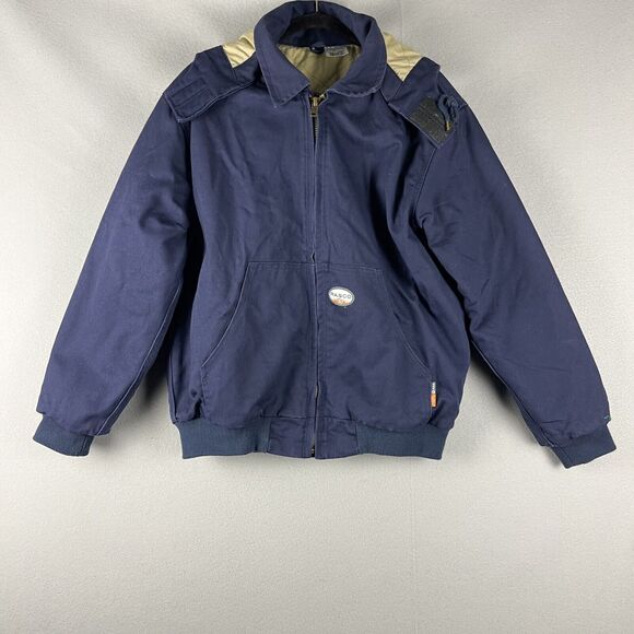 Rasco FR Fire Flame Resistant Hooded Jacket CAT 4 Duck Canvas Quilted Medium